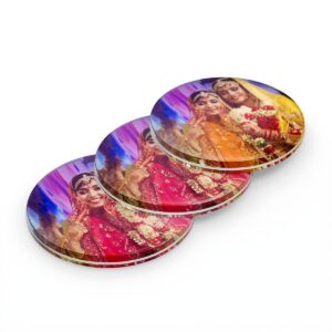 Custom Round Photo Coaster (Set)