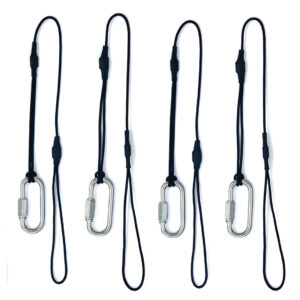 4 Packs Camera Pro Safety Straps | Black Nylon polyester Anti-Drop Body Strap for DSLR and Mirrorless Cameras