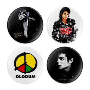 Michael Jackson 58mm Pin Badges – Pack of 4